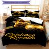 Ronaldo's Muscular Celebration Bedding Set, Breathable Duvet Cover with Pillowcases, Soft Bed Linen for Bedroom Home Decoration, Perfect Festival Birt