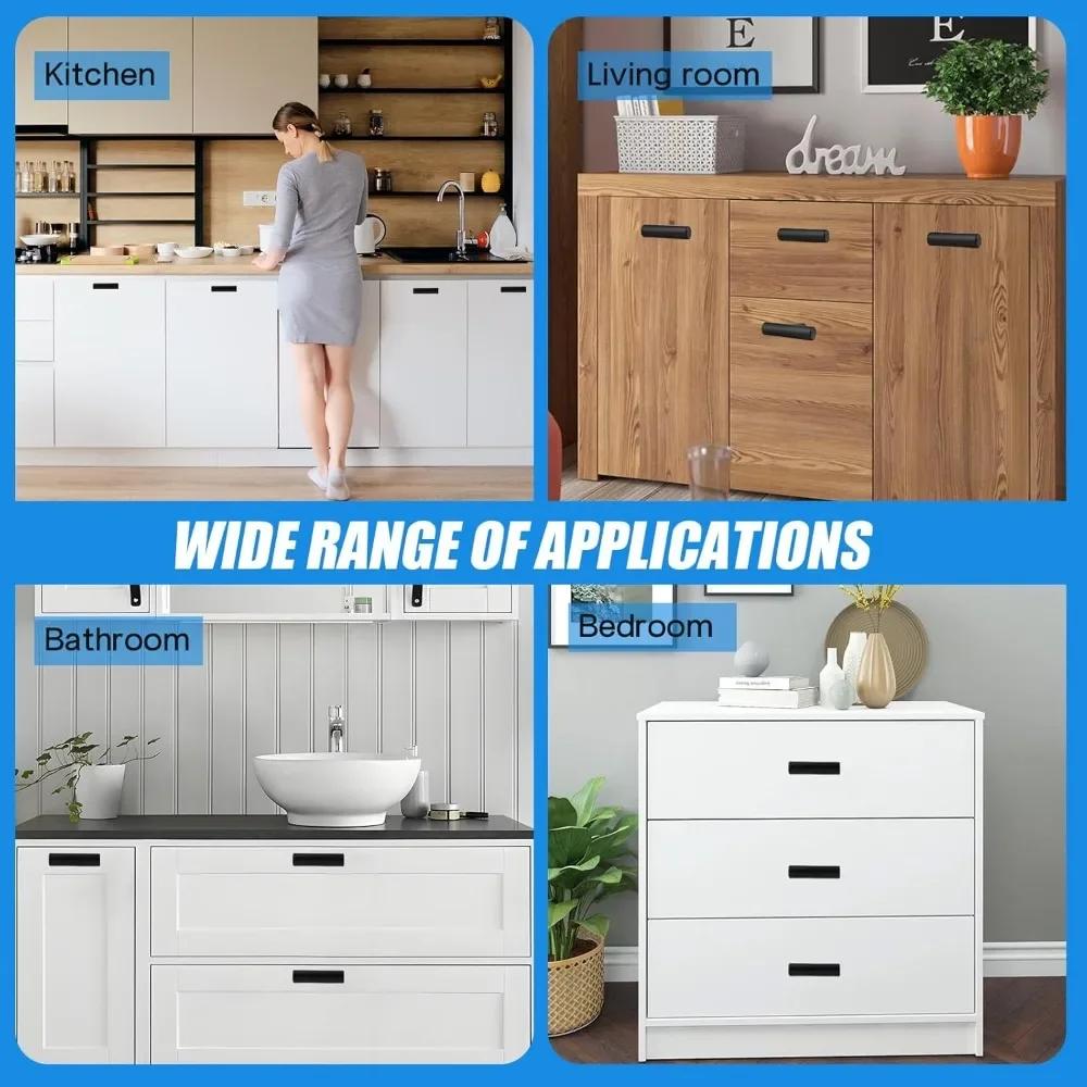 Door Handles Aluminum Alloy Cabinets, Drawers Wardrobe Doors Hardware Furniture Handles Nordic Simplicity Metal