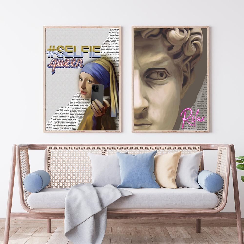 Colorful Gallery Exhibition Poster Maximalist Decor Wall Art Modern Print Set Magazine Cover Creativity Canvas Painitng Picture