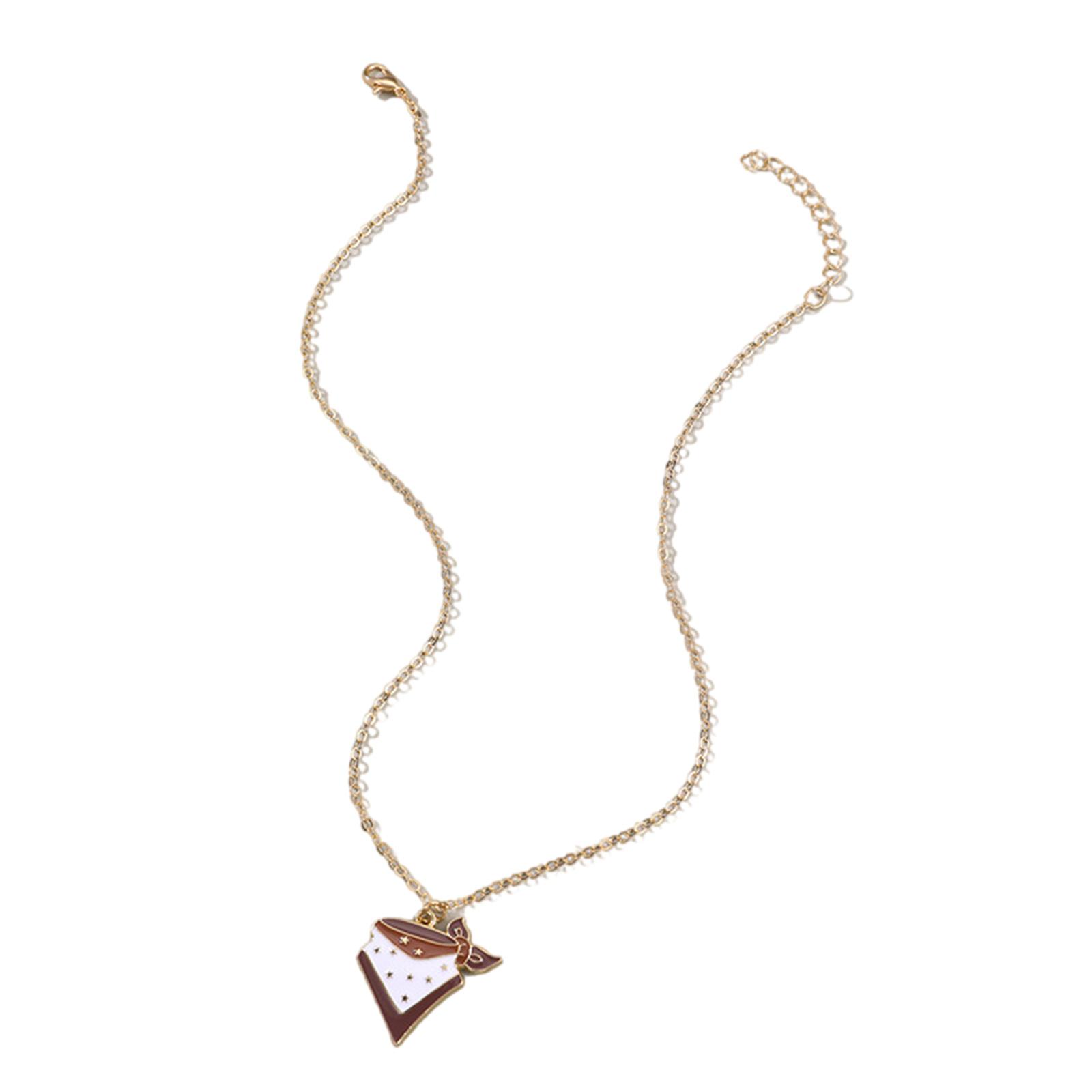 

Cowboy Boot Charm Necklace Eye Catching Western Style Necklace Elegant Clavicle Chain Charm For Daily Wear D