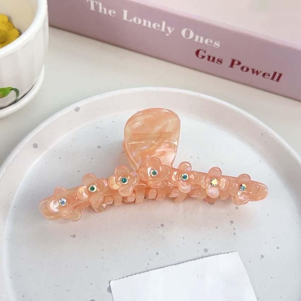 Gradient Color Straight Line Shaped Shark Clip Korean Style Acetic Acid Hair Claw School