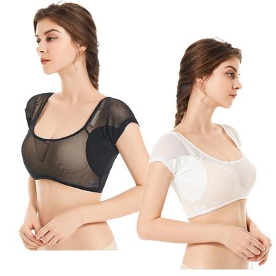 Transparente Netz-Ultra-dünne Weste Saugfähiges Deodorant-Pad Damen-T-Shirt Waschbar Schweißfestes Untertop Mit Achsel-Schweißpads