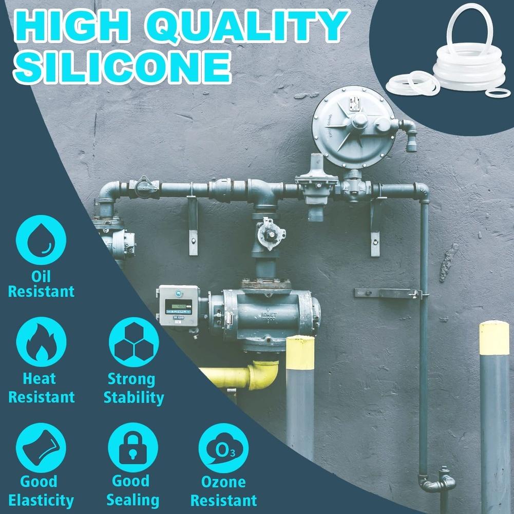 1228Pcs 32Size Clear White Silicone O Rings Assortment Kit With Pick And Hook For Hydraulic Systems Plumbing Repairs Tools