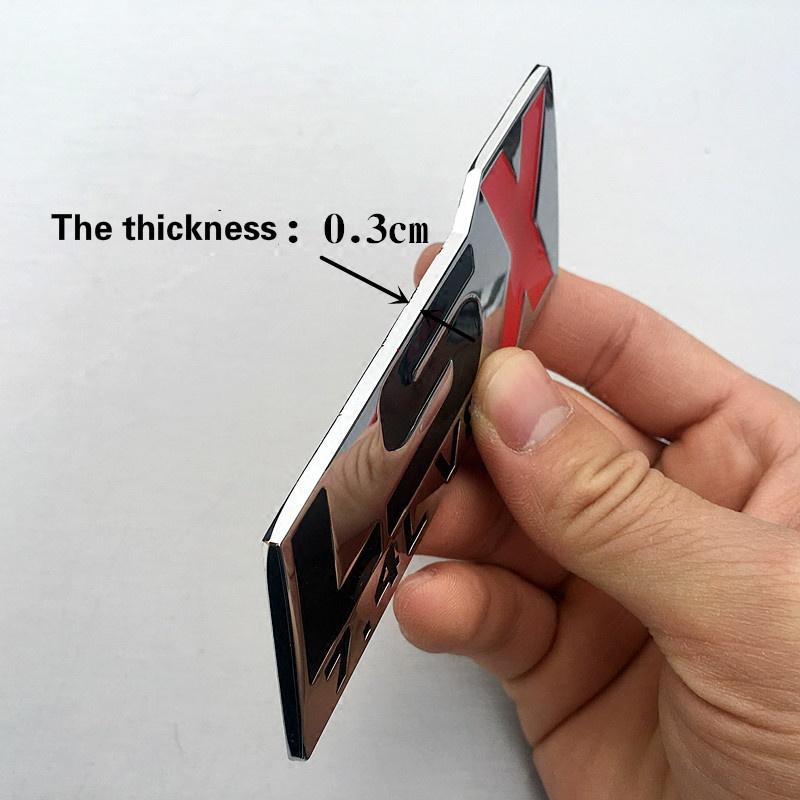 1 STÜCK 3D Metall Auto Emblem 5.0L 5.7L 6.0L 6.8L LS1 LS2 LS3 LS6 COYOTE V8 Karosserieabzeichen Kofferraumaufkleber Aufkleber Für Auto Logo