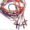 Multipurpose Hand Knotted Crossing Rosary Necklace Sturdy Cotton Thread Jewelry Accessory for Mindfulness Stylish Outfits
