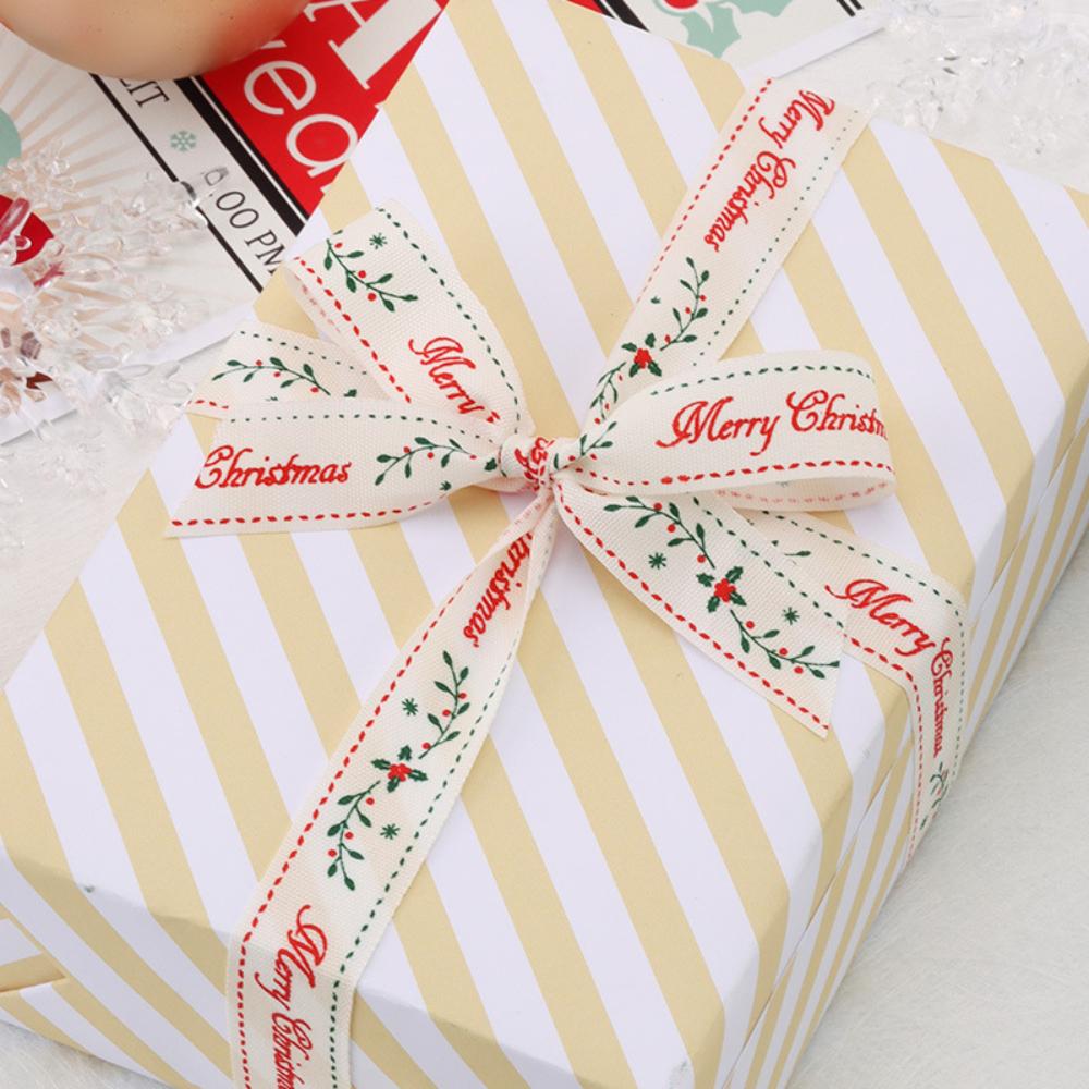 25yards 15/25mm Christmas Tree Ribbon Printed Polyester Ribbons for Decor Xmas Gift Rope Wrapping New Year Gifts Crafts
