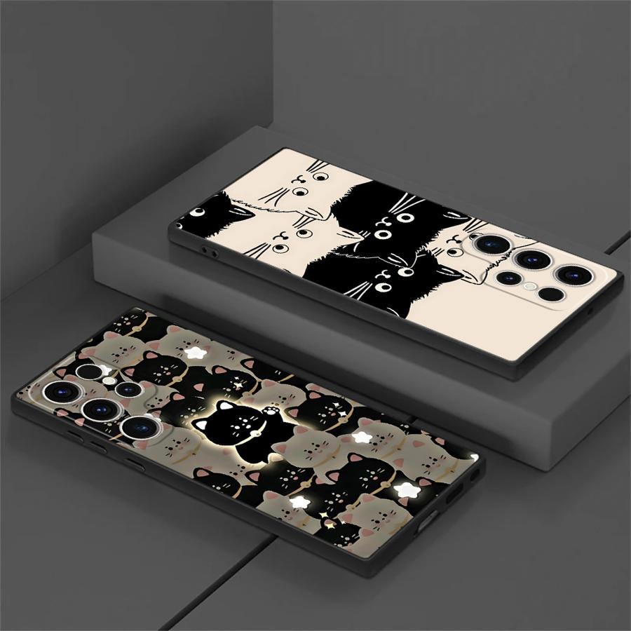 Painting Cat Phone Case for Samsung Galaxy S22 Plus S21 5G S21 FE S24 S25 Ultra S20 S23 Ultra S22 Ultra Cover