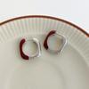 Eco-friendly Geometric Quadrilateral White Glazed Earrings - High-end Exquisite Women's Niche Design