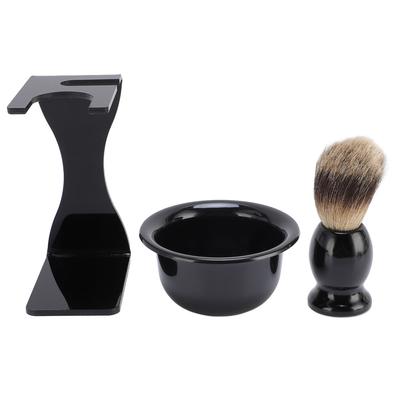 Shaving Brush Set Men Portable Beard Grooming Kit Shaving Brush Lathering Foam Bowl and Holder Set