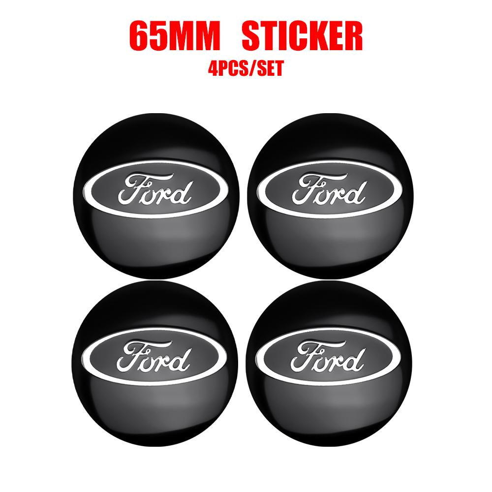 4pcs Car Auto Wheel Center Cover Badge Stickers Hub Cap Replacement For Ford Kuga Mustang S-MAX Transit Ranger Focus