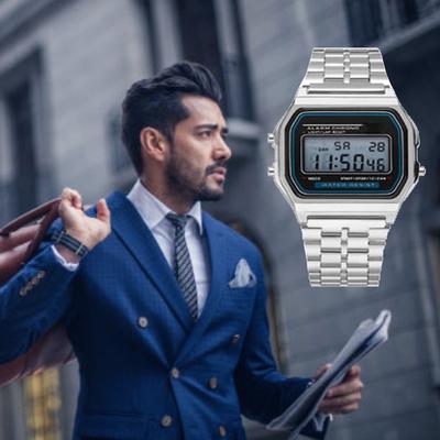 digital watch with suit