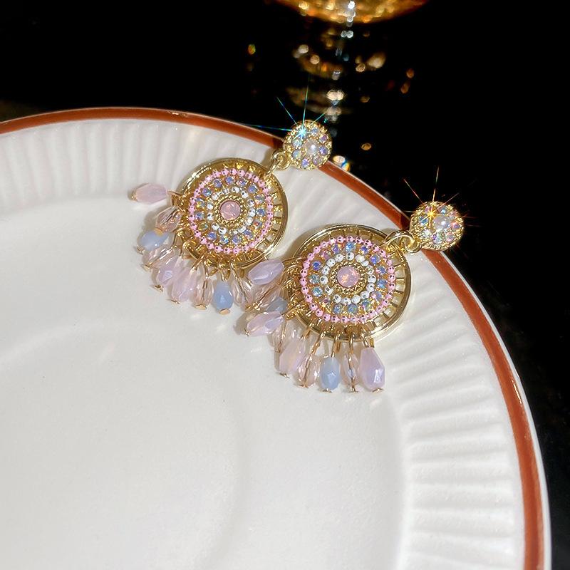 Bohemian Ethnic Style Feathers Fringed Earrings Ear Hooks Personalized Vacation Wind Ears