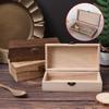 Retro Wooden Jewelry Storage Box Vintage Wooden Box With Lock Rectangular Desktop Organizer For Necklace Bracelet Ring Ornaments