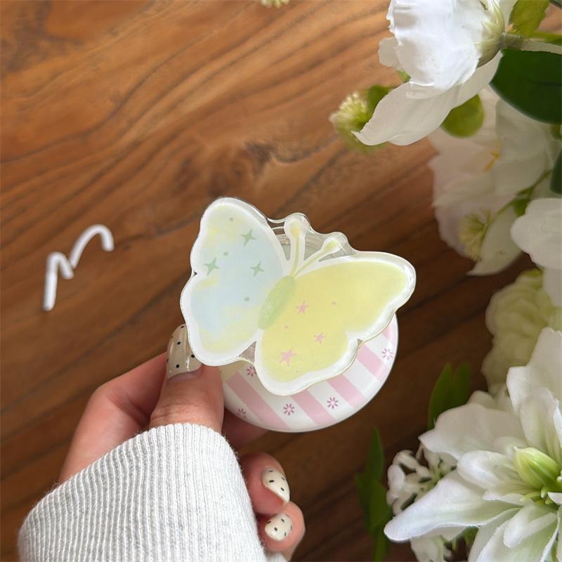

New 2026 Pastel Butterfly Magnetic Phone Case For iPhone 17 Pro 16 15 14 Pro Max with 3D Butterfly Stand Shockproof Cover For iPhone 17ProMax