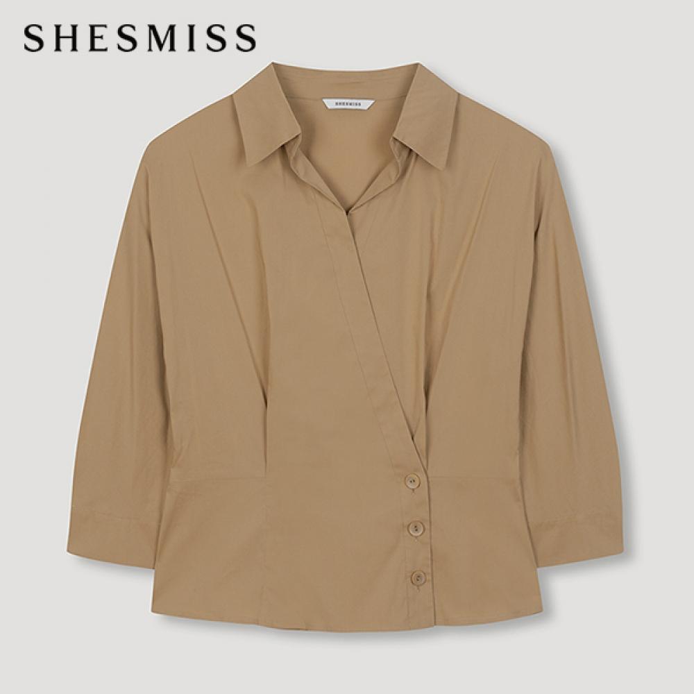 

She S miSS Wrap Style Peplum ShirtS SwwStn22070 Ca Camel/55