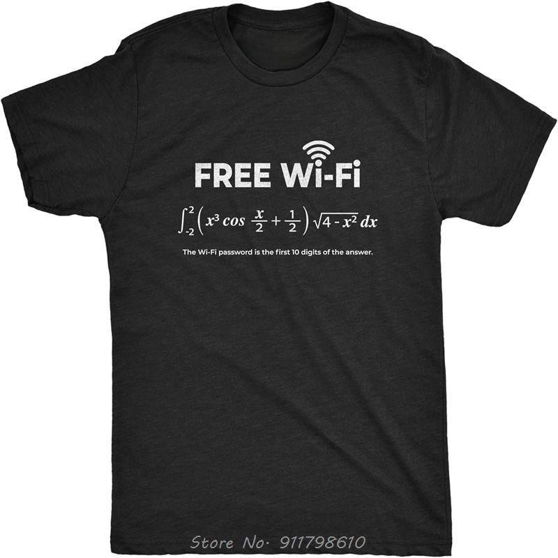 Funny Sarcasm Quote Free WiFi Tshirt Math Equation Novelty Teeunisex Clothing Printed Streetwear Unisex O-Neck T-Shirt