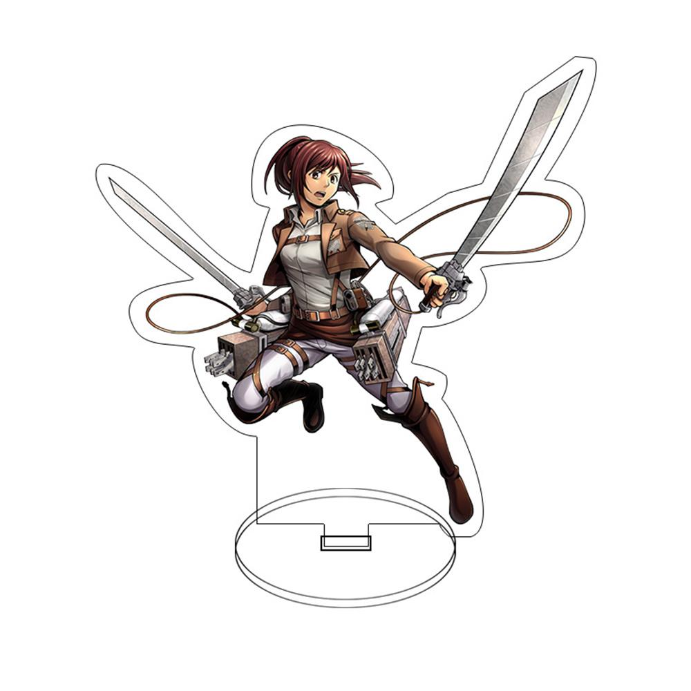 Charm Anime Fans Gifts HD Figure Attack on Titan Alan Yeager Hanji Zoe Acrylic Stand Model Desktop Decoration Series 15cm
