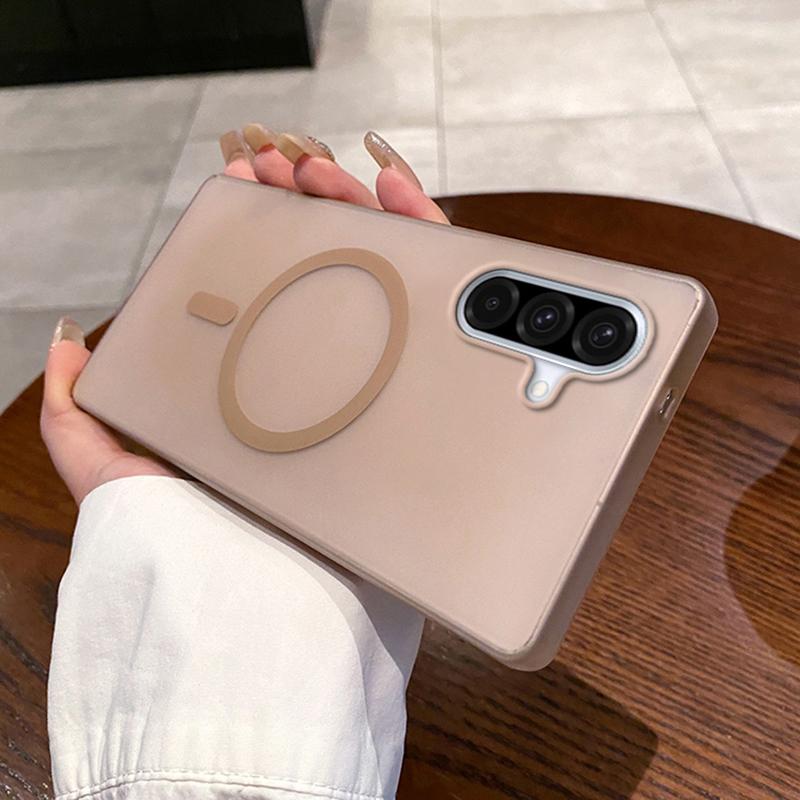 

For Samsung Galaxy A36 5G Magnetic Case Compatible with MagSafe Frosted PC Phone Cover Desert Gold