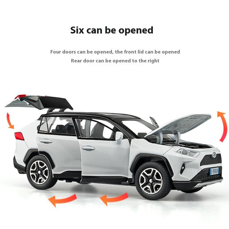 1/32 alloy Toyota RAV4 car toy model, exquisite desktop ornaments, best collection for car model enthusiasts, Halloween gifts