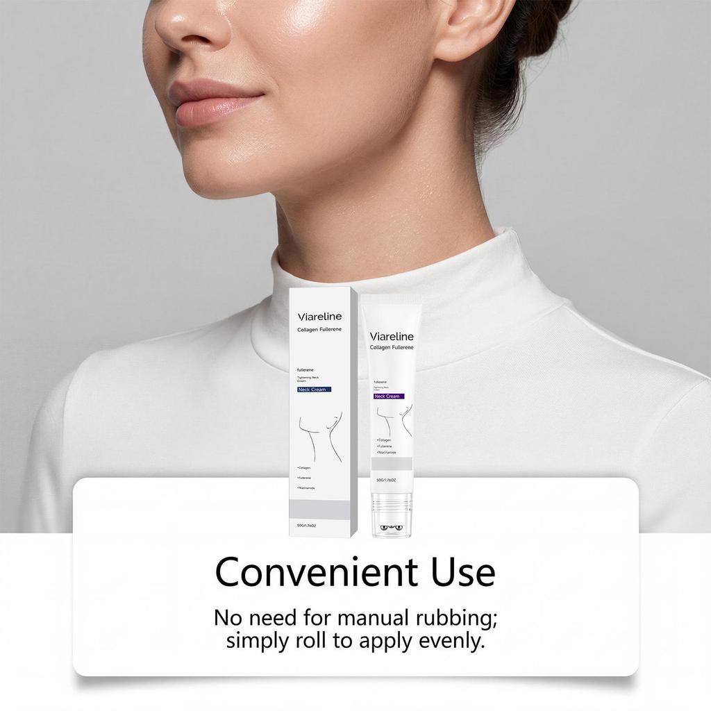 VIARELINE Collagen Neck Cream - Softens, Moisturizes & Hydrates Daily.