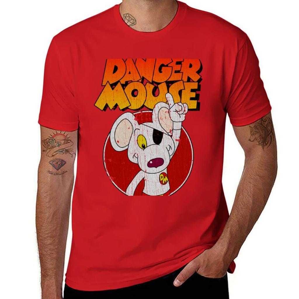 Maglietta Vintage DangerMouse top sportivi fan sudore vestiti kawaii uomo magliette champion