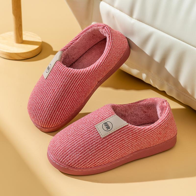 Fashion 2025 Winter Slippers Women Home Floor Warm Shoes Soft Plush Anti-slip Couples Indoor Slides Plus Size Mom Dad House Footwear