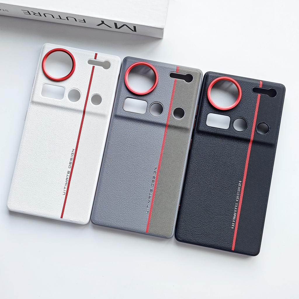 For ZTE nubia Z70S Ultra Z70 Ultra phone case, plain leather design, pleasing to the touch, with stylish lines
