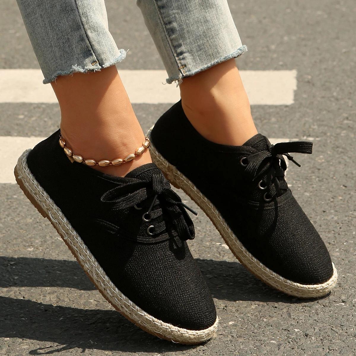 Неглубокие повседневные прогулочные туфли осенние женские туфли на низком каблуке плоские — фото 9