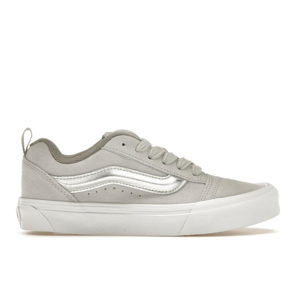 Vans Knu-Skool Metallic Silver Unisex Sneakers True-White VN0009QCX1K