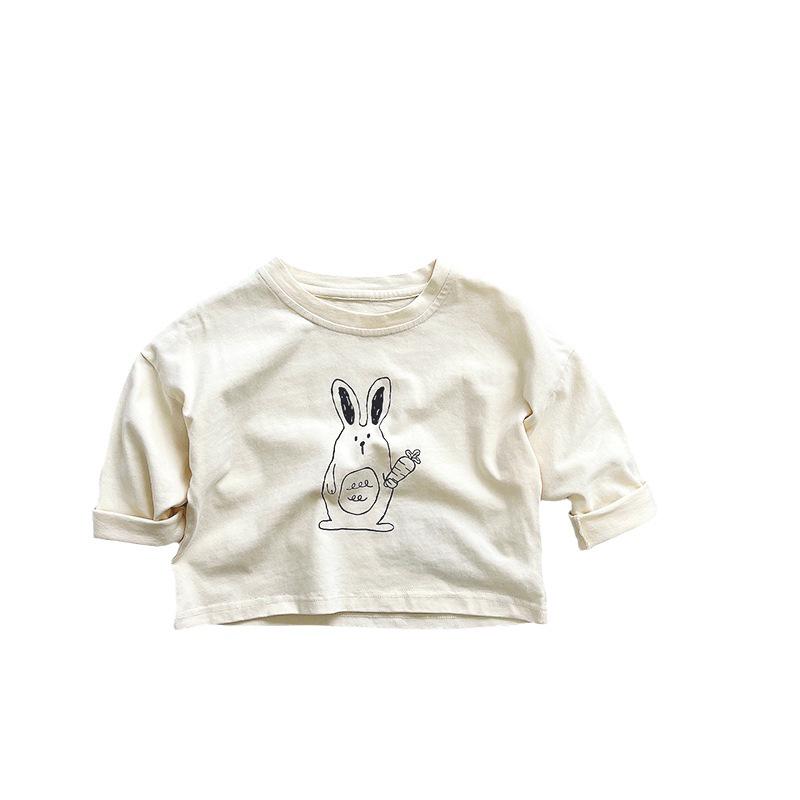 Lively & Cute Cartoon T-Shirt - Spring & Autumn 2025 Collection for Boys & Girls, Baby Pure Cotton Top for Small & Medium Children