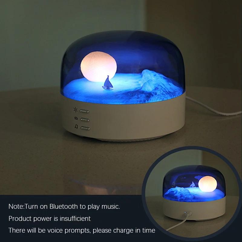 LED Night Light Touch Bedside Lamp With Bluetooth Speaker 1200mAH USB Dimming Bedside Decorative LED Table Lamp