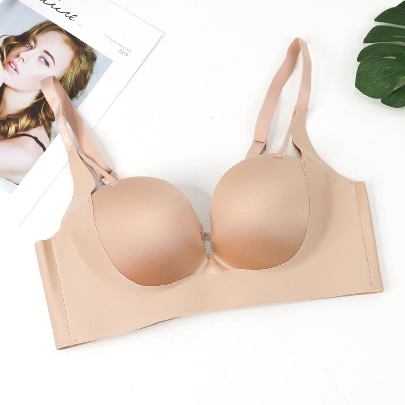 

Бюстгальтер Push Up, бесшовный, без косточек, удобный, однотонный, сексуальный бюстгальтер без косточек для женщин 40C
