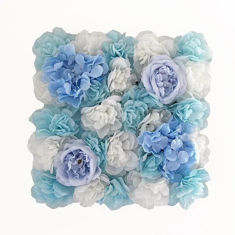 1PC Silk Rose Flowers 3D Backdrop Wall  Artificial Flower Row Stage Backdrop Layout Wedding Baby Shower BirthdayParty Home Decor