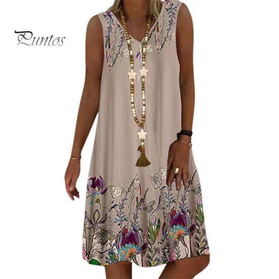 

Летнее женское платье градиентного цвета без рукавов с V-образным вырезом и принтом трапециевидной формы, свободное в богемном стиле, пляжный сарафан для повседневного отдыха, платье миди длиной до колена L абрикосовый