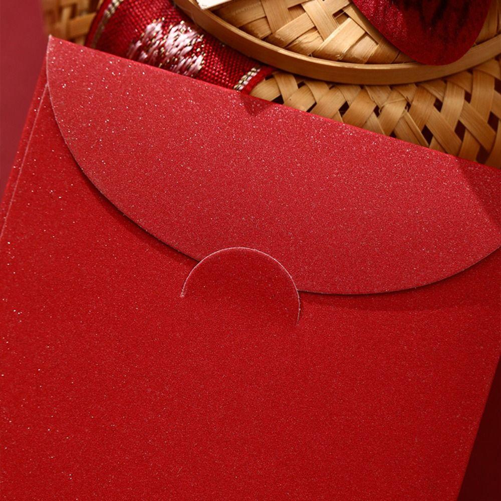 6PCS Paper Horse Year Red Envelope Spring Festival Gift Bag Lucky Money Bag Bless Words Cartoon New Year Red Envelopes