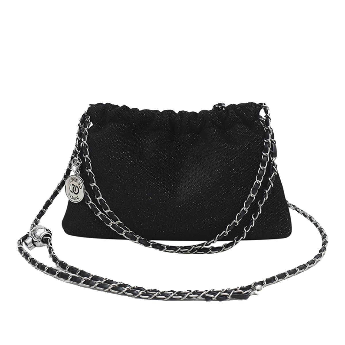 Женские черные модные сумки через плечо — фото 8