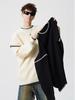 Men's Trendy Hand-Stitched High-End Knit Sweater with Contrasting Colors - Versatile and Stylish Base Layer