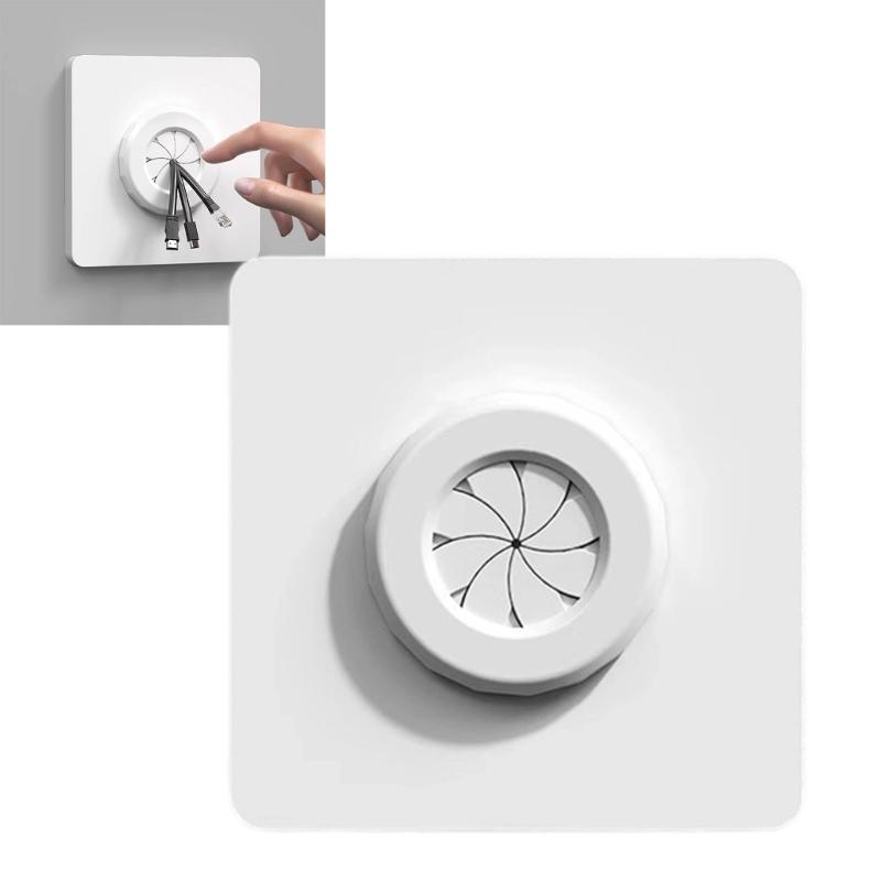 Copricavo Pannello Cieco da Parete con Foro per Presa Placca per Gestione Cavi per Prese Tipo 86 Installazione Facile