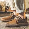Men's Casual Shoes Suede Genuine Leather Men Comfortable Driving Flats Mens Wear-resisting Non-slip Retro Desert Shoes