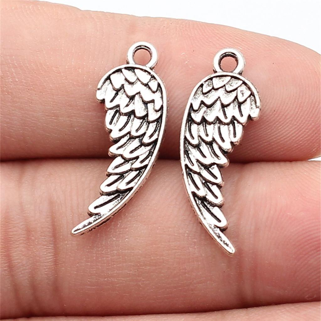 Small Angel Wings Fairy Detail Charm Antique Bronze Zinc Alloy Jewelry Making Supplies Jewelry Making Accessory Charms