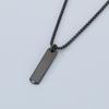 Einfache rechteckige Edelstahl-Anhänger-Halskette für Männer Hip-Hop Personalisierbare Charms Schmuck Stereoskopische geometrische Accessoires
