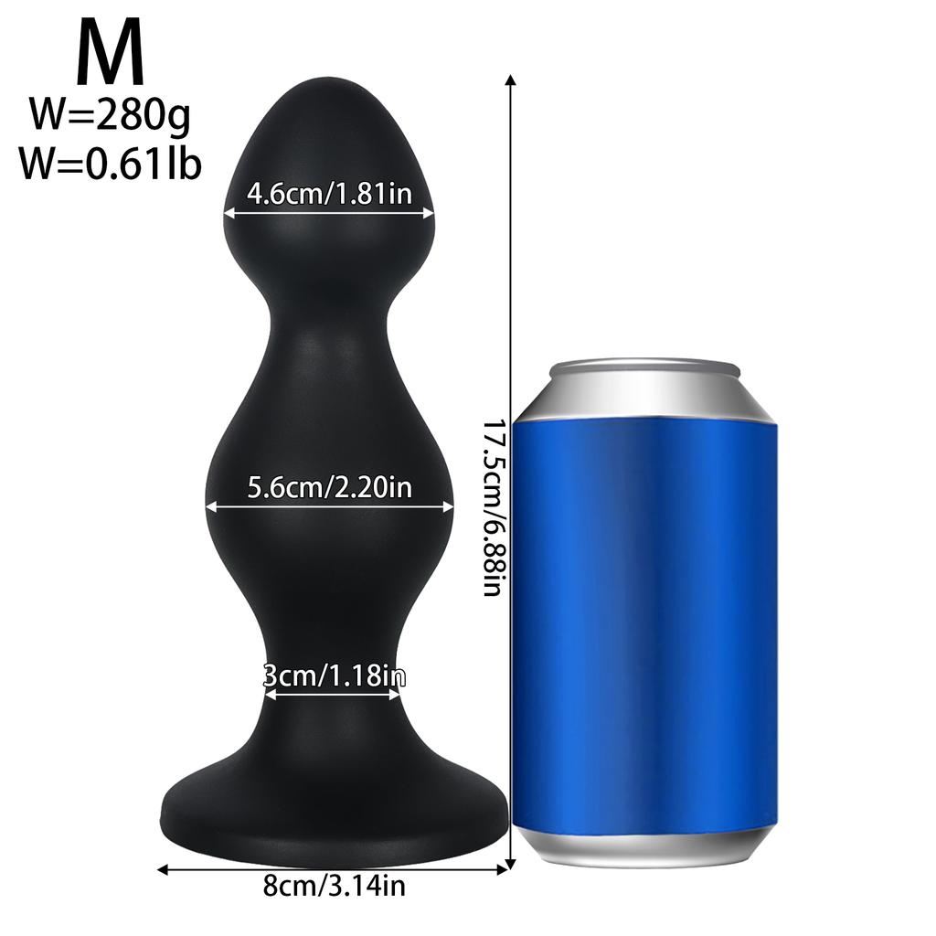 New Huge Big Anal Plug Long Thick Soft Silicone Butt Plug Suction Cup Anal Training Expander Dilator G Spot Clitoris Stimulator Wearable Adult Sex Toy
