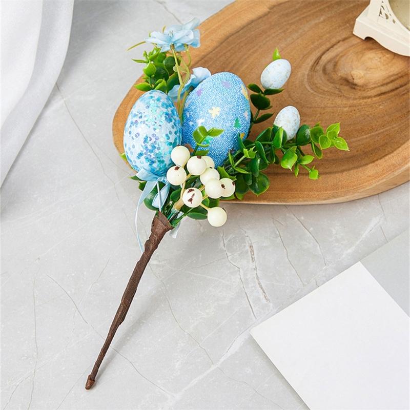 Sophisticated Easters Foam Eggs Bouquet Decoration Bright Color Suitable for Holiday Atmosphere Home Party Display