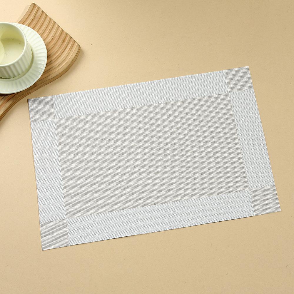 European pvc double frame diagonal frame placemat waterproof and non-slip placemat table mat thermal insulation mat plate mat coaster