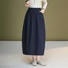 Autumn High Waist Lantern Skirt - Slim Fit, Elastic, Versatile Casual Half Skirt