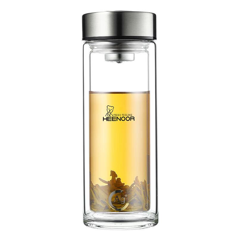 Heenoor Double-Layer Antibacterial Glass Tea Cup