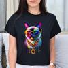 Siamese Cat In Hip Style Color Splash Unisex T-shirt Black Navy Dark Heather