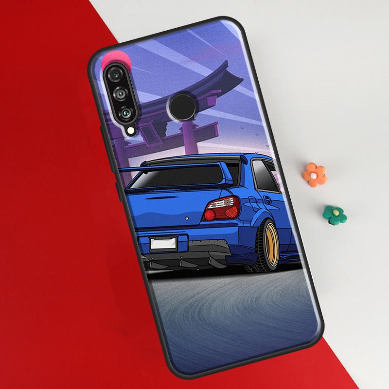 Tokyo JDM Drift Sports Car Cover For Huawei P30 Pro P50 P20 P40 Lite P Smart 2021 Nova 5T Case For Honor 50 8X 10i
