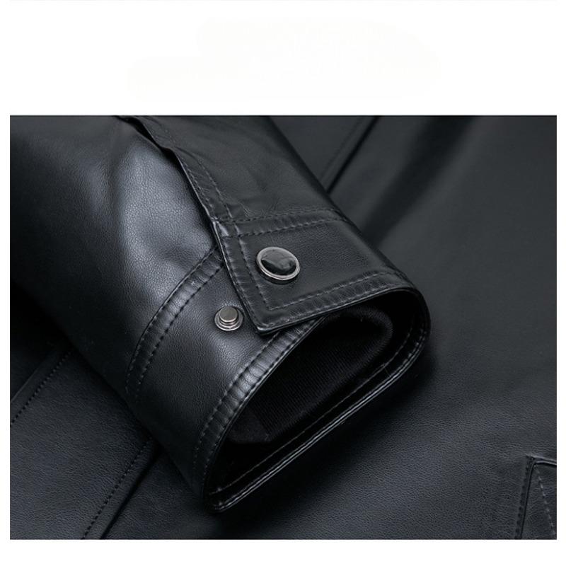 Пуховик из натуральной кожи — фото 9