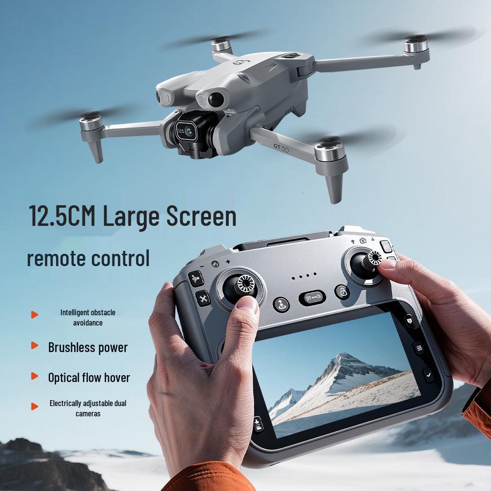 GT50 Drohne mit Bildschirm: HD-Kamera, Bürstenlose Motoren, Hinderniserkennung, Fernsteuerbarer Quadcopter-Spielzeug.